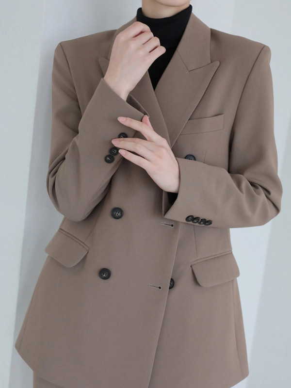 Κομψό γυναικείο κοστούμι μπλέιζερ ανοιξιάτικο γραφείο Γυναικεία κοστούμια παντελόνι Μακρυμάνικο σακάκι και παντελόνι 2022 Εργασία Γυναικεία επαγγελματικά ρούχα