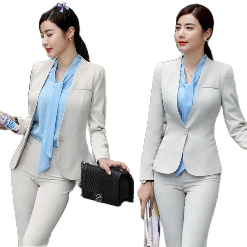 Professionaalne kaheosaline komplekt naiste pidulikud pükskostüümid, elegantsed suures suuruses jakiga bleiserite komplekt, sügistalvised pükskostüümid naistele 2021 4XL