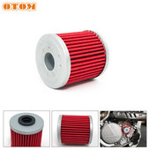 OTOM Motorcycle Red Oil Filter Υψηλής ποιότητας καθαριστικό χαρτιού φιλτραρίσματος για KAWASAKI KX250F KX450F RMZ250 RMZ450 Off-Road Motocross