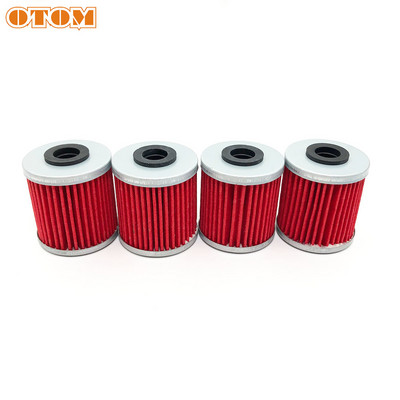 OTOM Motorcycle Red Oil Filter Υψηλής ποιότητας καθαριστικό χαρτιού φιλτραρίσματος για KAWASAKI KX250F KX450F RMZ250 RMZ450 Off-Road Motocross