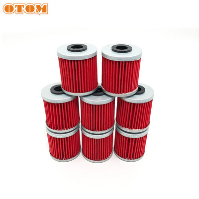 OTOM Motorcycle Red Oil Filter Υψηλής ποιότητας καθαριστικό χαρτιού φιλτραρίσματος για KAWASAKI KX250F KX450F RMZ250 RMZ450 Off-Road Motocross