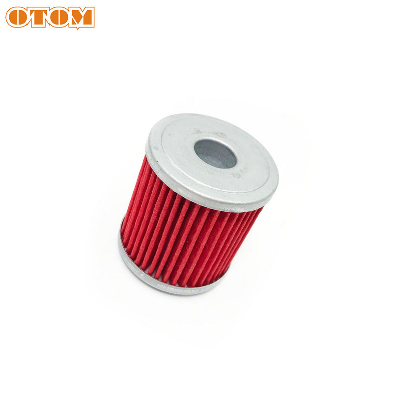 OTOM Motorcycle Red Oil Filter Υψηλής ποιότητας καθαριστικό χαρτιού φιλτραρίσματος για KAWASAKI KX250F KX450F RMZ250 RMZ450 Off-Road Motocross