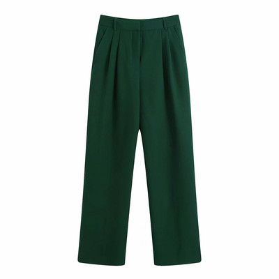 Γυναικείο Σετ ζιβάγκο Πράσινη φόρμα γραφείου Γυναικεία μπλέιζερ ίσια γυναικεία μακρυμάνικη φόρμα με διπλό στήθος γυναικείο σακάκι TRF