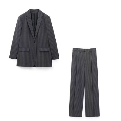 TRAF 2023, primăvară, în dungi, pentru femei, pentru birou, pentru damă