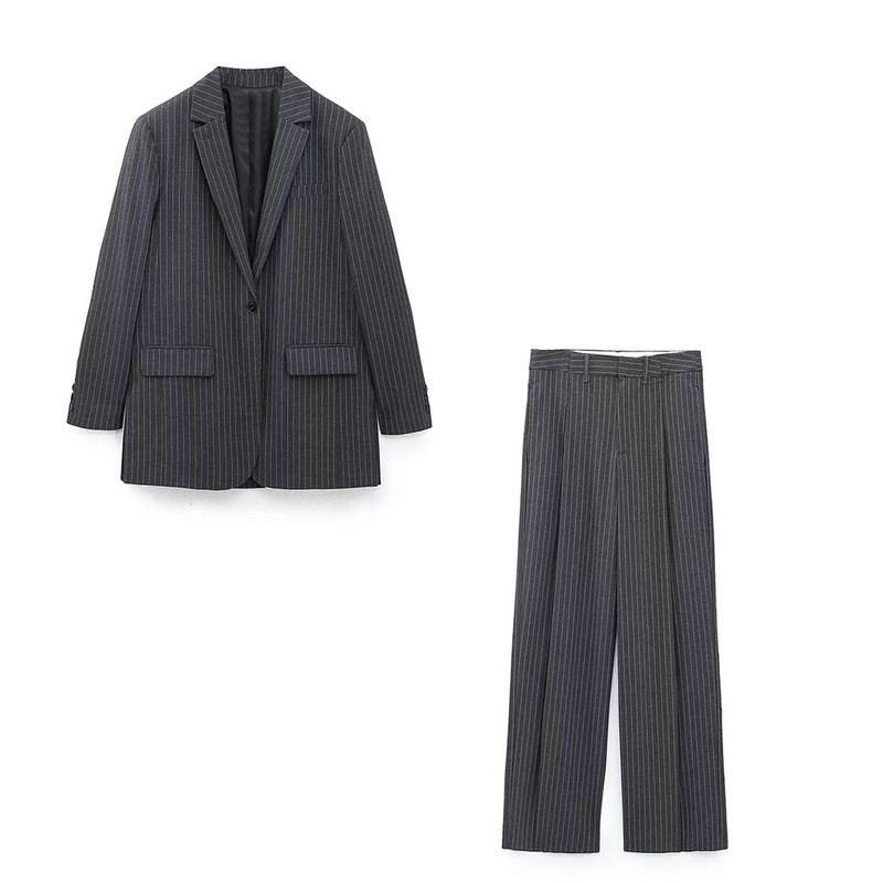 TRAF 2023, primăvară, în dungi, pentru femei, pentru birou, pentru damă