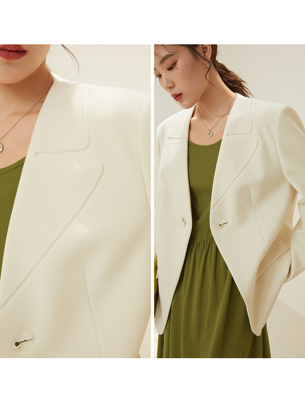 DUSHU Κομψό κοστούμι με λαιμόκοψη Γυναικείο μπουφάν Φθινοπωρινό Σχέδιο Sense Commuter Γραφείο Κυρία Απαραίτητο Γυναικείο Μπλέιζερ Κοστούμια με ένα κουμπί