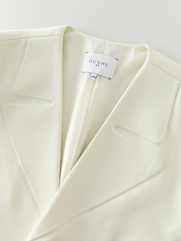 DUSHU Κομψό κοστούμι με λαιμόκοψη Γυναικείο μπουφάν Φθινοπωρινό Σχέδιο Sense Commuter Γραφείο Κυρία Απαραίτητο Γυναικείο Μπλέιζερ Κοστούμια με ένα κουμπί