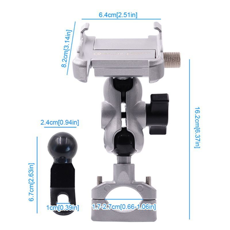 Vodootporni metalni motociklistički držač za pametni telefon s QC 3.0 USB brzim punjačem, držač stalka za upravljač motocikla za N84F