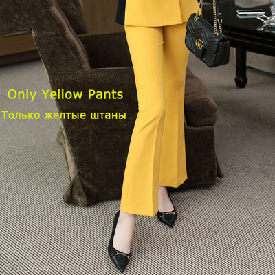 Γυναικείο κοστούμι γραφείου Ασύμμετρη ρίγα παντελόνι κοστούμι συν μέγεθος 5XL 2 τεμαχίων σετ casual μωβ ροζ κίτρινο μπλέιζερ Μπλούζες και παντελόνι