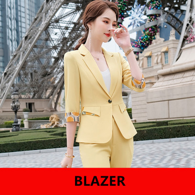 Boliyae Summer New Fashion Temperment Slim Costumes Femei Business Formal Jumătate de mânecă Blazer și Pantaloni Birou Doamnelor Îmbrăcăminte de lucru