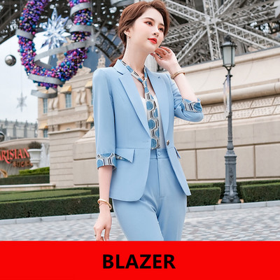 Boliyae Summer New Fashion Temperment Slim Costumes Femei Business Formal Jumătate de mânecă Blazer și Pantaloni Birou Doamnelor Îmbrăcăminte de lucru