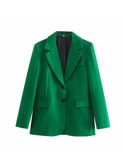 Nlzgmsj ZBZA Žene 2023. Ženski set odijela s džepovima i ukrasnim sakoom Elegantni uredski ženski komplet od 2 komada sako i hlače 202307