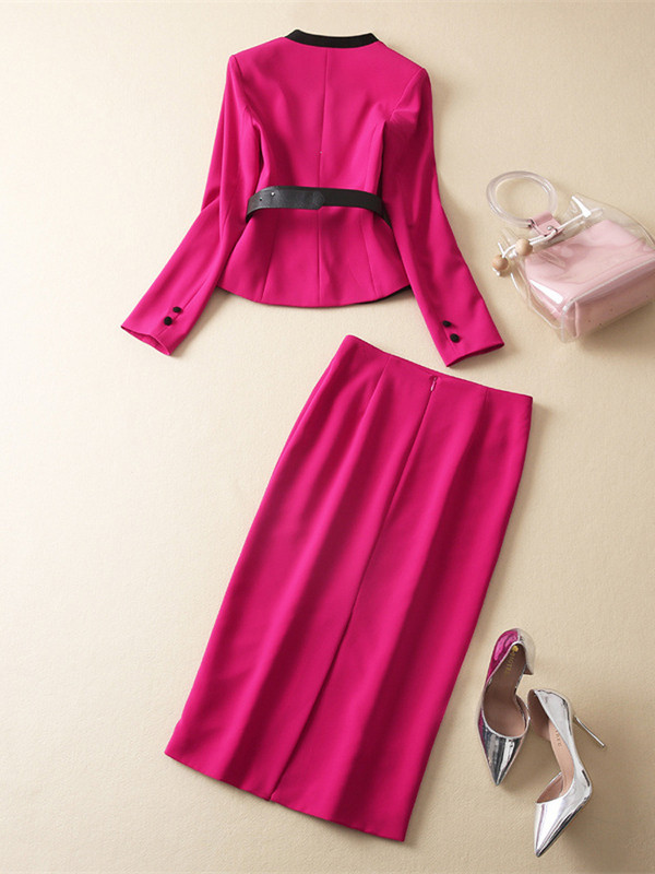 ZJYT Runway moevöö bleiser ja pliiatsseelik, 2023. aasta kevadsügis, naiskondlik, elegantne peokleitide komplekt, kaheosaline