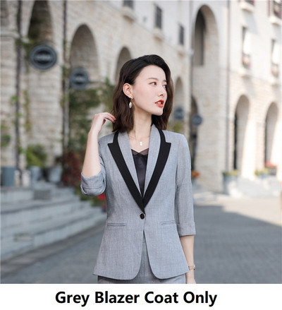 Costume de afaceri formale pentru femei, primăvară, vară, pantaloni cu jumătate de mânecă, stiluri profesionale OL, îmbrăcăminte de lucru, set de pantaloni, blazere