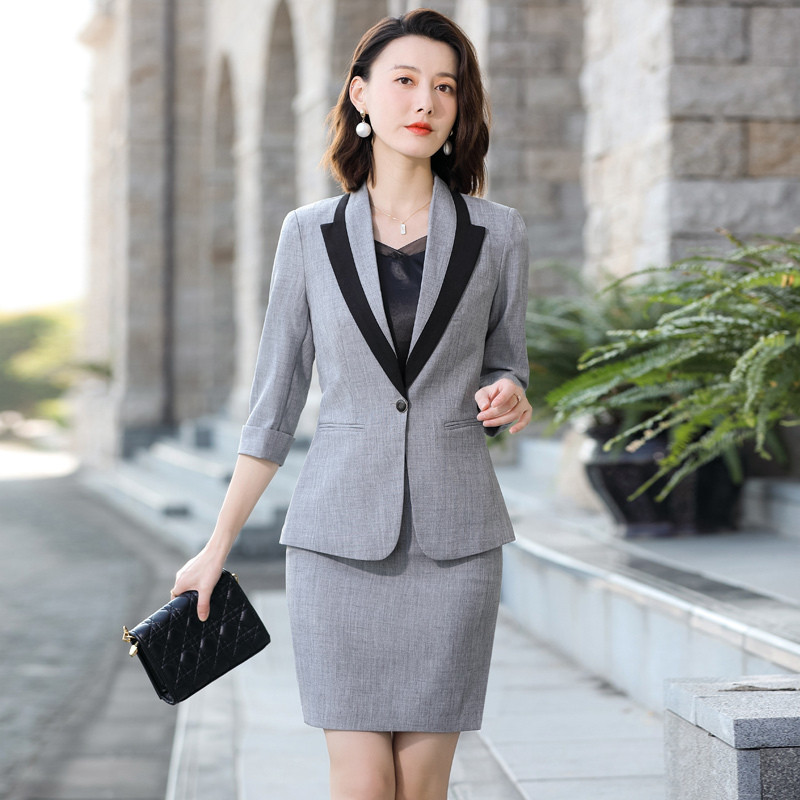 Costume de afaceri formale pentru femei, primăvară, vară, pantaloni cu jumătate de mânecă, stiluri profesionale OL, îmbrăcăminte de lucru, set de pantaloni, blazere