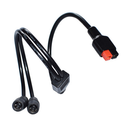 DC8.0mm захранващ Fmale Plug кабел с два DC8mm адаптера, съвместим с Andersons 19.3 инча/49cm захранващ стълб за преносим генератор