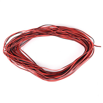 10m електрически проводник 2-пинов кабел за LED лента Червен черен конектор 5V 12V Гъвкав удължителен кабел за лампа Автомобилна крушка