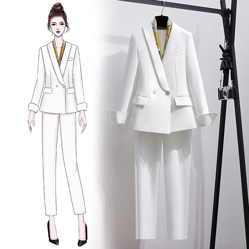 Vintage bikškostīmi sievietēm Biznesa Eleganti Profesionāli Biroja apģērbi Divdaļīgi Bikses Uzvalki Sieviešu kostīmi Liela izmēra žakete
