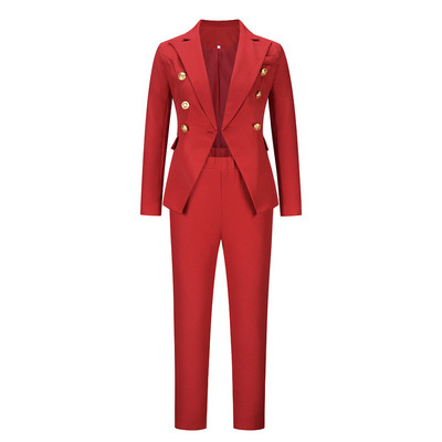 2022 Seturi de afaceri pentru femei, elegant, solid, 2 buc. Blazer cu mâneci lungi, pantaloni, costum pentru birou, trening, set din două piese, ținute fitness