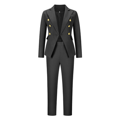 2022 Seturi de afaceri pentru femei, elegant, solid, 2 buc. Blazer cu mâneci lungi, pantaloni, costum pentru birou, trening, set din două piese, ținute fitness