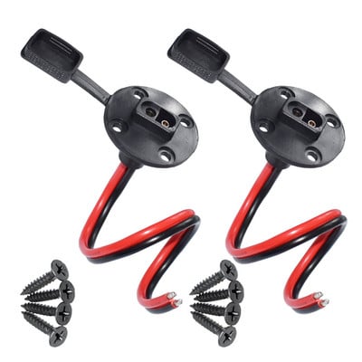 Solar Weatherproof SAE Socket Sidewall Port, SAE Quick Cable Connect Solar Panel Mount for Motorcycle Generator Battery Charger