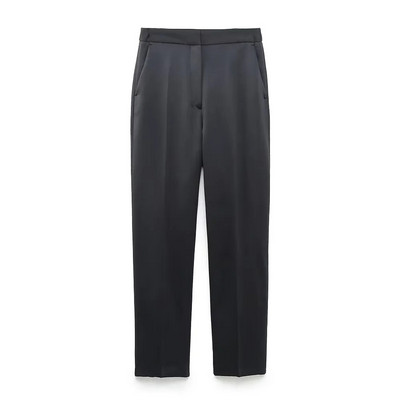 Γυναικεία TRAF Σετ 2 τεμαχίων Blazer Fashion με ριγέ μπλούζες με ρουχαλό, μπουστάκι + παντελόνι Κοστούμια Μόδα Επίσημα γυναικεία κοστούμια