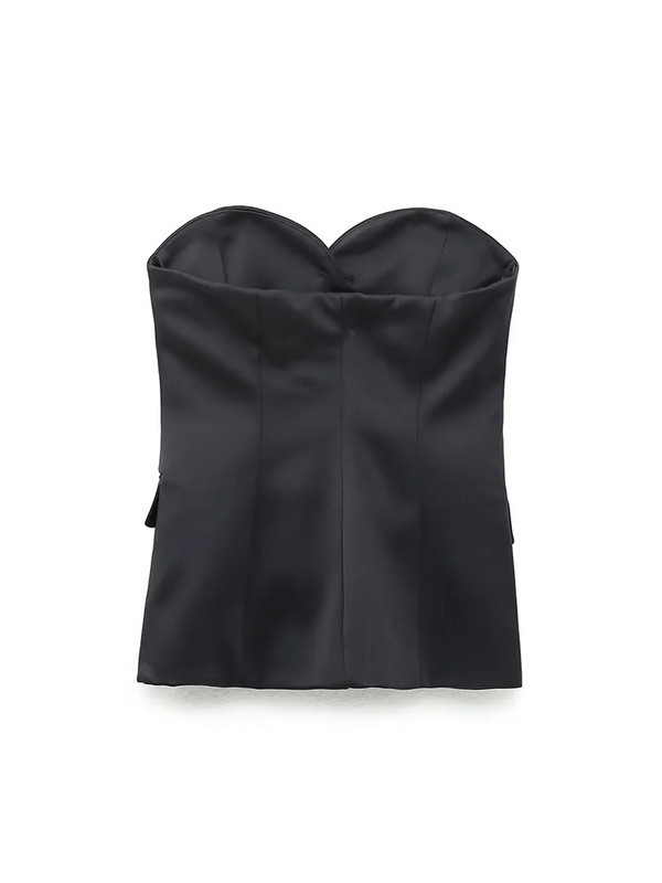 Γυναικεία TRAF Σετ 2 τεμαχίων Blazer Fashion με ριγέ μπλούζες με ρουχαλό, μπουστάκι + παντελόνι Κοστούμια Μόδα Επίσημα γυναικεία κοστούμια