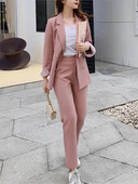 New Fashion Femei Blazer Pantaloni Set din două piese Office Lady Slim Pantaloni Costume Femei Fashion Blazer Costum