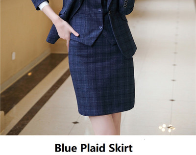 Επίσημα ομοιόμορφα σχέδια Παντελόνια για γυναίκες Επαγγελματικά ρούχα Γυναικεία γραφεία Φθινόπωρο Χειμώνας Επαγγελματικά OL Blazers Fashion καρό