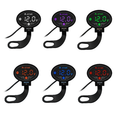DC 9-24V Voltmeter Οθόνη LED Βολτόμετρο μοτοσικλέτας Ψηφιακός πίνακας τάσης Μετρητής πτώσης Αποστολή