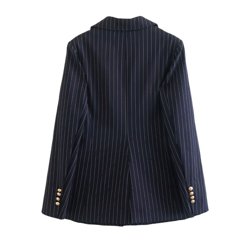 ΓΥΝΑΙΚΕΙΑ TRAF Νέα Pinstripe Διπλό Σακάκι Κοστούμι Μόδα Ιδιοσυγκρασία Γραφείο Γυναικείο Κομψό Μπλέιζερ Σετ δύο τεμαχίων 8151424