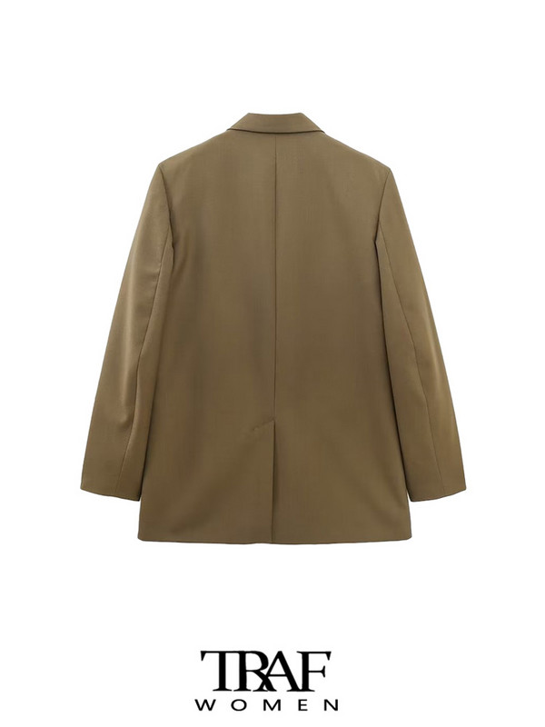 TRAF Femei Fashion Button față Blazer Blazer Strat și Talie Înaltă Cu Curea Pantaloni Femei Seturi Două Piese Mujer