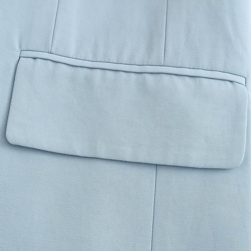 FEMEII TRAF Nou 2022 Jachete de costum lungi drepte birou Temperament Buzunar cu clapetă Retro Femei Chic Blazer Set din două piese Mujer