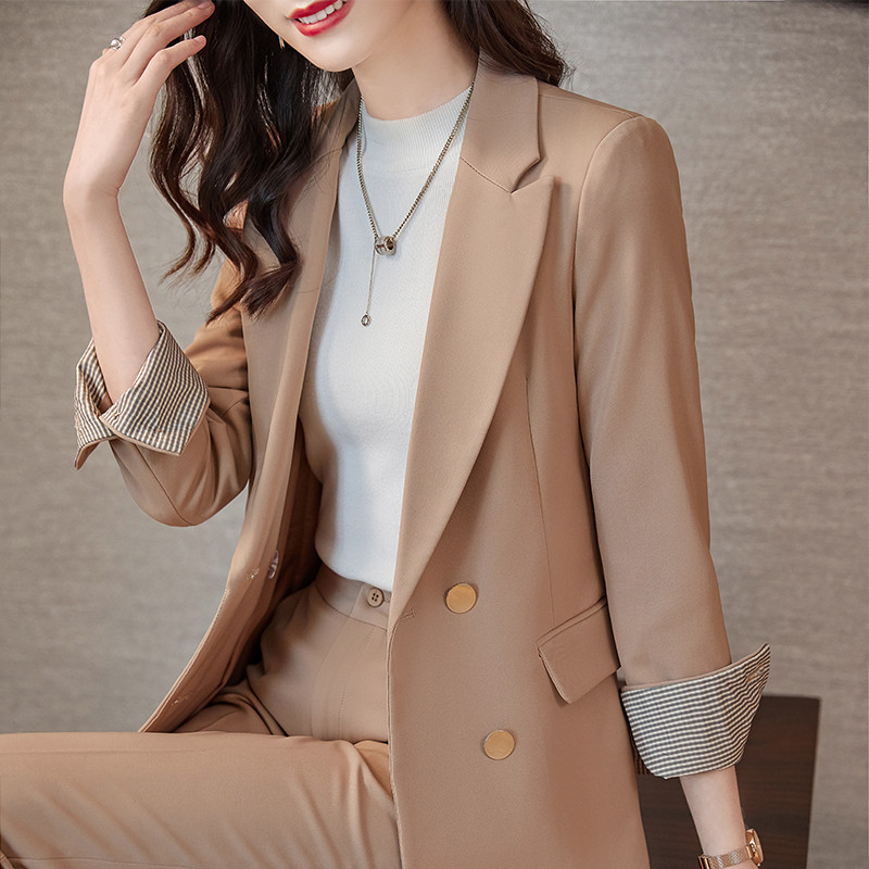 Tesatura de înaltă calitate, modele de uniforme formale, costume cu pantaloni, toamnă, iarnă, femei, îmbrăcăminte profesională de afaceri, stiluri OL, set de blazere