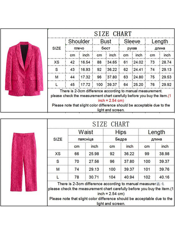 TRAF Costum de damă din țesătură din dantelă Blazer 2022 primăvară toamnă 2 buc ținute birou jachetă solidă + pantaloni cu fermoar îmbrăcăminte de bază cu pantaloni lungi