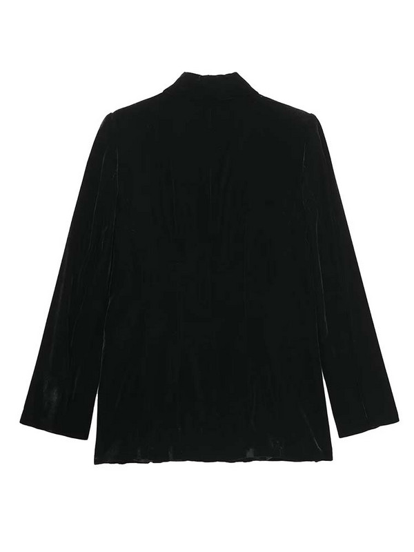 KLKXMYT TRAF Seturi de blaze din catifea pentru femei Costume 2 piese 2023 Noua moda de toamna Set de sacou + pantaloni 2 piese tinute dama