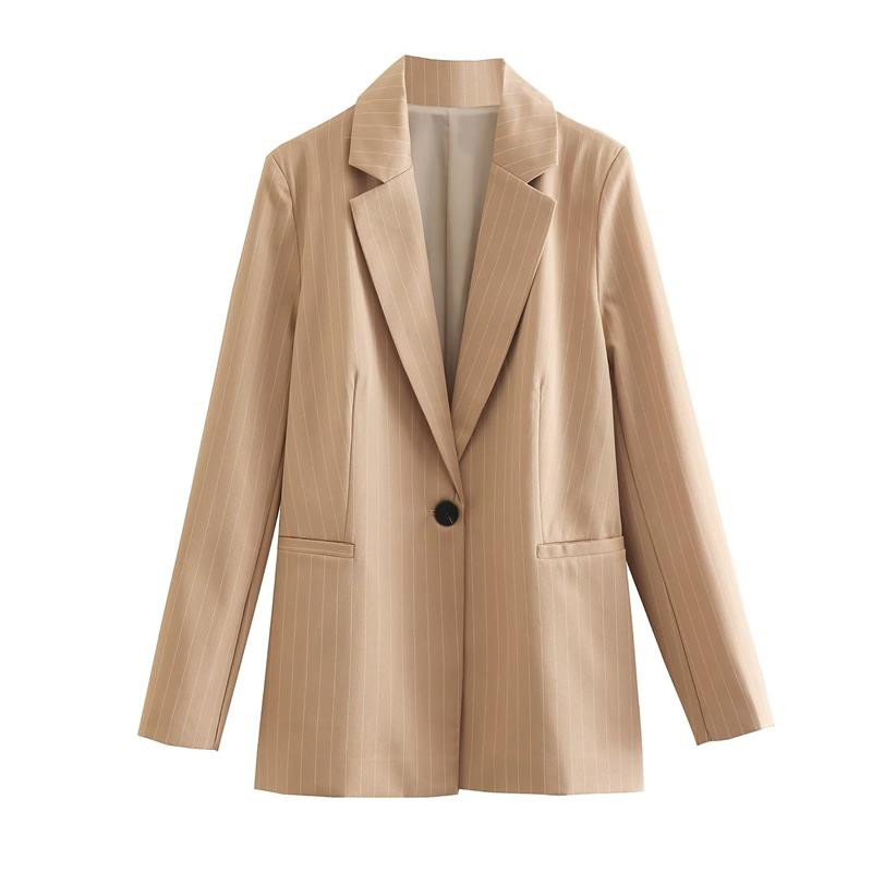 Costume Blazer Formal Nou 2022 Nou Toamnă Dună Verticală Tub drept Costum Femei Set 2 piese Costum de vacanță la modă elegantă