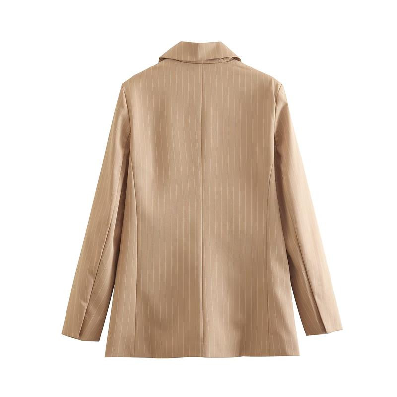 Costume Blazer Formal Nou 2022 Nou Toamnă Dună Verticală Tub drept Costum Femei Set 2 piese Costum de vacanță la modă elegantă