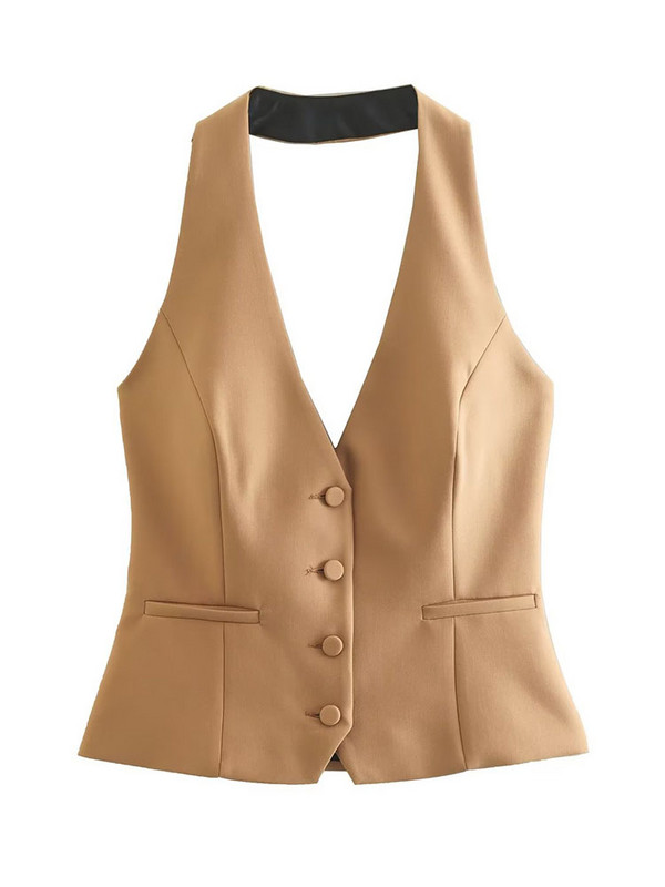 Toamnă și iarnă noile femei versatile, blazer subțire, casual și vestă cu gât, pantaloni cu talie înaltă