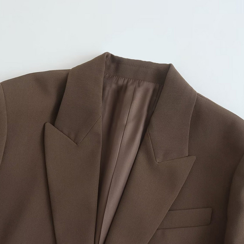 PB&ZA Costum pentru femei Blazere și pantaloni 2022, la modă, stil retro, unisex, solid, toamnă, set de îmbrăcăminte pentru femei, haine largi 2761248