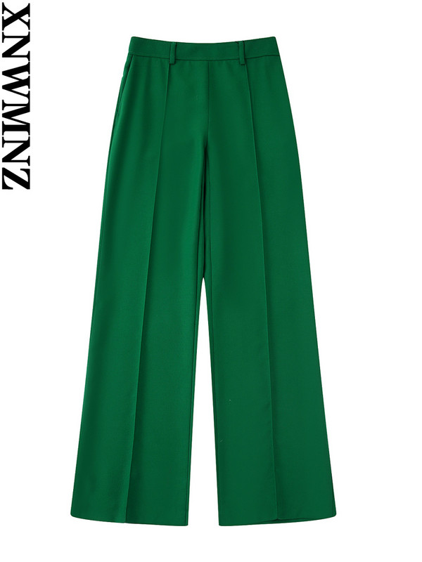 XNWMNZ 2022 pentru femei, la modă, la două piese, verde, blazer verde, sau pantaloni cu fermoar lateral cu talie înaltă, seturi de două piese șic pentru femei