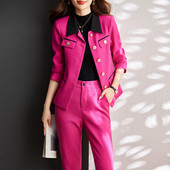 Toamnă Iarnă Costume de afaceri pentru femei cu pantaloni și jachete haine pentru birou, haine de lucru, pantaloni, set de pantaloni, blaze, doamne