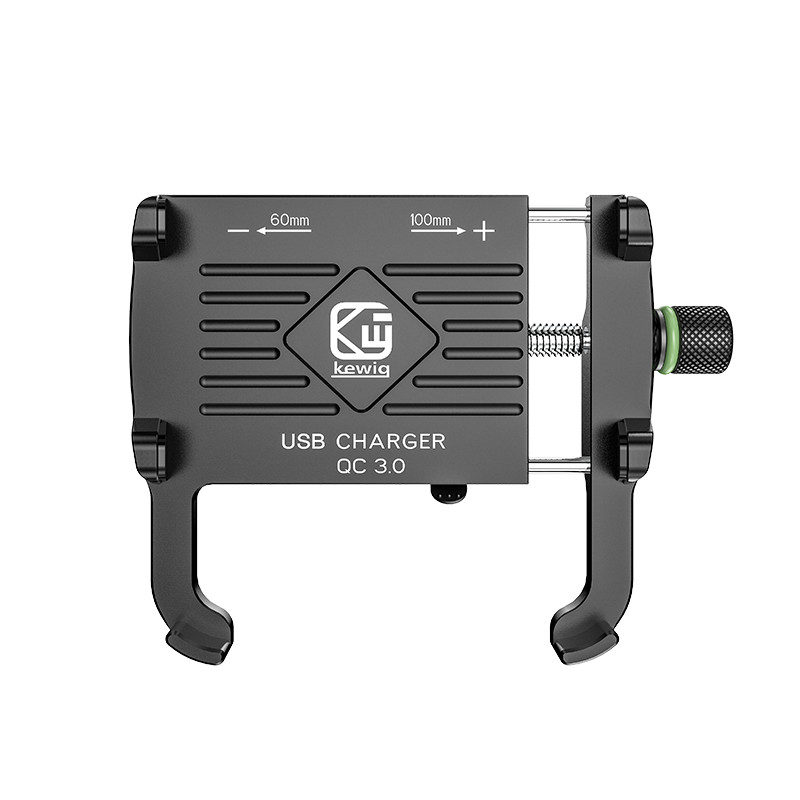 Suport telefon motocicletă 12-24V Suport telefon motocicletă din aluminiu rezistent la apă 18W QC 3.0 Încărcător USB Ghidon pentru motociclete 4-7 inci