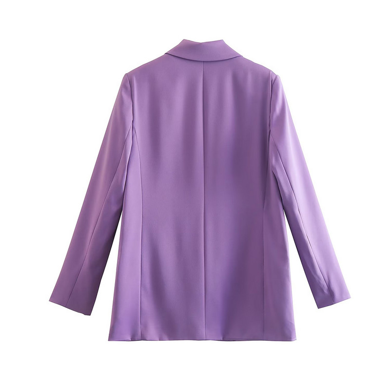 Sacou de damă șic cu textura din satin de mătase, ocazional, de modă, temperament, de culoare solidă, retro, elegant, pentru femei, set de blazer pentru femei