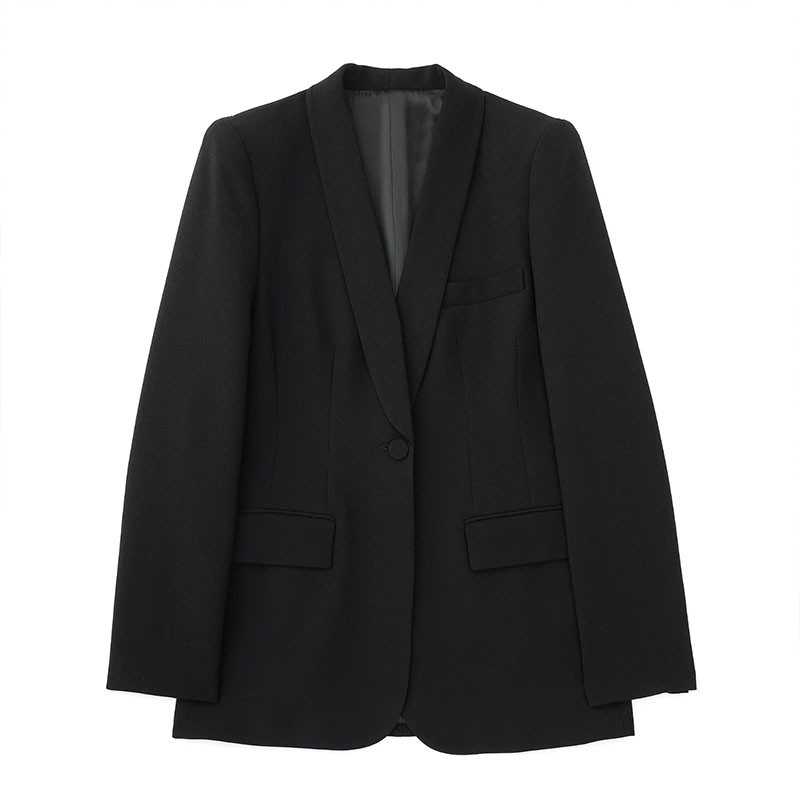 2022 Chic Fashion Black Women Blazer Vintage Jachetă cu mânecă lungă Jachetă cu nasturi Ocazional dama îmbrăcăminte exterioară Topuri elegante