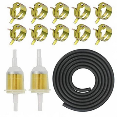 Motocicletă Bicicletă Motor mic 6-8mm Kit filtru benzină benzină cu clemă țeavă furtun motocicletă murdărie linie ulei gaz