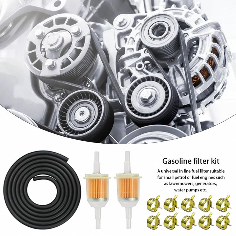 Motocicletă Bicicletă Motor mic 6-8mm Kit filtru benzină benzină cu clemă țeavă furtun motocicletă murdărie linie ulei gaz