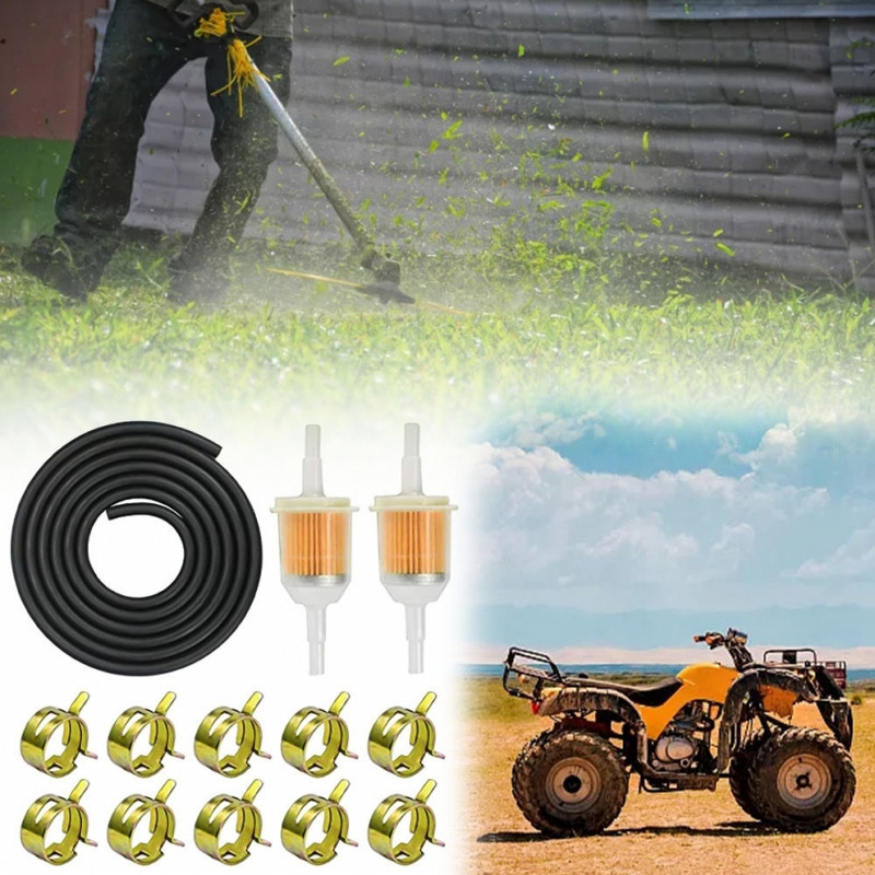 Motocicletă Bicicletă Motor mic 6-8mm Kit filtru benzină benzină cu clemă țeavă furtun motocicletă murdărie linie ulei gaz