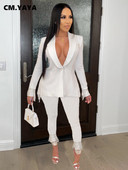 CM.YAYA Costum și pantaloni de epocă pentru femei, cu ciucuri, îmbinare în spate, blazer, OL Femei șic, toamnă iarnă, set 2 piese, ținute