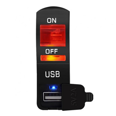 Indicator LED DC 12V Suport pe ghidon pentru motociclete Încărcător USB pentru telefon cu comutator Accesorii pentru motociclete Piese de schimb